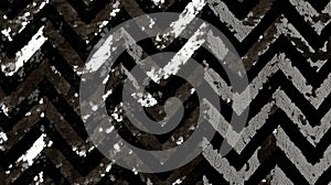 Ai Generated Art Black and Silver Sparkly Chevron pattern with a Silver Glitter Shimmer