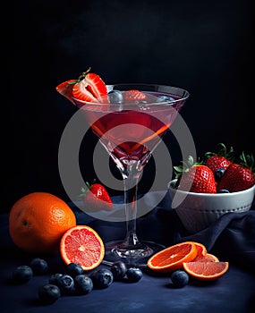 Summer Sensations: Strawberry and Orange Muddle Martini photo