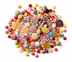 AI generated assortment of colorful confectionary products
