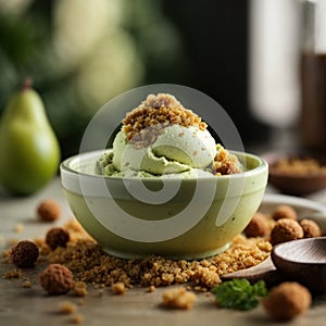 AI generated Avocado Delight, Gourmet Dessert Photography