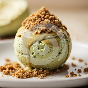 AI generated Avocado Delight, Gourmet Dessert Photography