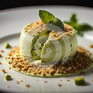 AI generated Avocado Delight, Gourmet Dessert Photography