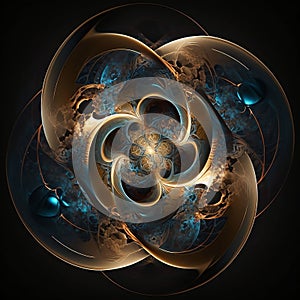 AI generated background with Quantum Entanglement