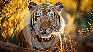 AI Generated Bengal Tiger Majesty A Glimpse into Wildlife Conservation in Action