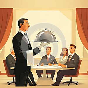 AI Generated Business Professionals Working in a Modern Office Setting