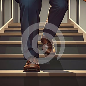 AI Generated Business Professionals Working in a Modern Office Setting