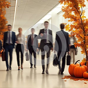 AI Generated Business Professionals Working in a Modern Office Setting