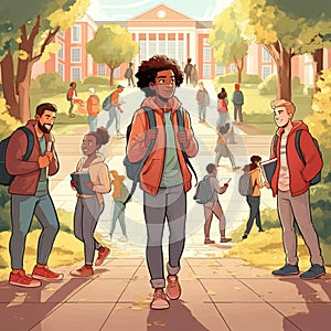 AI Generated Business Professionals Working in a Modern Office Setting