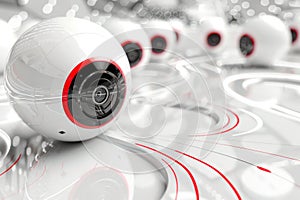 Smart home technologies and networked CCTV enhance city safety with security operations and analysis in urban environments. photo