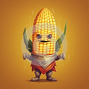 AI generated cartoon corn knight