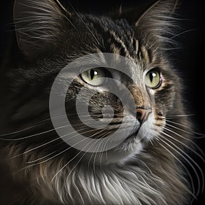Ai generated cat portrait by midjourney