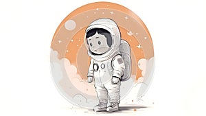 AI generated child astronaut