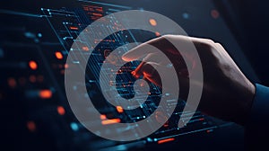 AI-generated Hand Interacting with Digital Interface