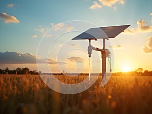 AI generated Countryside Solar Water Pump Setup