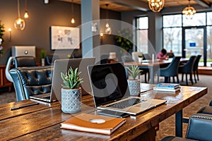 AI Generated Office Workspace