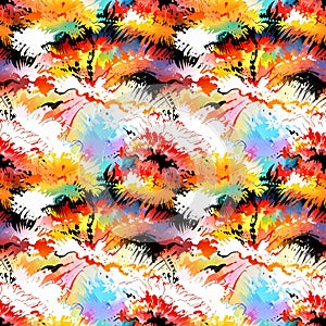Ai generated.Create beautiful works of art with seamless tie-dye, bartik patterns