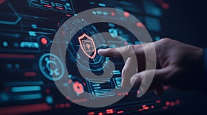 AI-generated Cyber Security Shield Interface