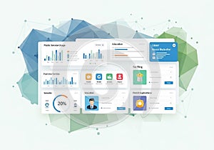 An AI-generated dashboard interface featuring various widgets