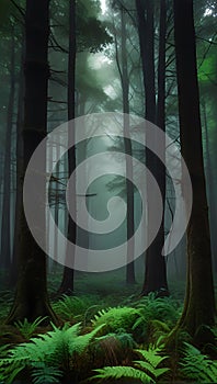 An AI generated deep and fogey jungle image