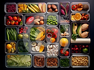 Ai generated diet plan and weight loss photo, proper nutrition, vegetables and fruits for diet plan and healthy lifestyle, weight