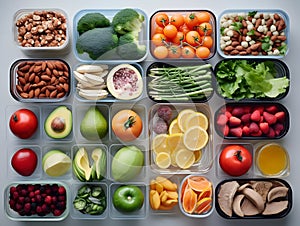 Ai generated diet plan and weight loss photo, proper nutrition, vegetables and fruits for diet plan and healthy lifestyle, weight