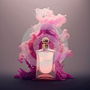 AI generated digital art of a perfume bottle