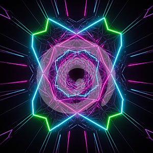 AI Generated A digital rendering of a human head and upper torso composed of interconnected