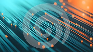 AI-generated Abstract Digital Data Flow Network Background