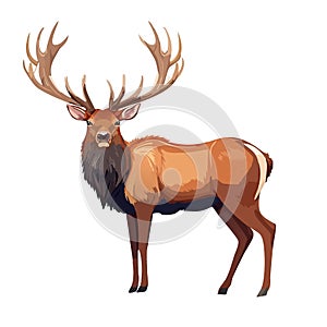 AI Generated Elk Vector Illustration â Majestic Forest Deer Artwork