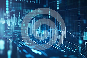 AI Generated Financial Data Visualization â Abstract Technology Background with Digital Charts