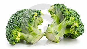AI Generated. Fresh organic raw broccoli florets for healthy eating