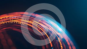 AI-generated Futuristic Digital Data Stream - Abstract Technology & Information Flow