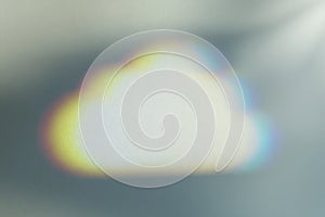 AI generated glowing cloud with prism light rays futuristic technology and cloud computing concept