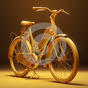 AI generated gold bike