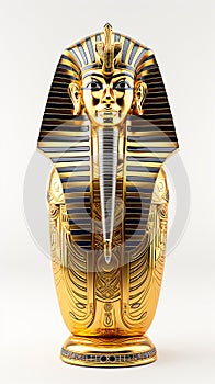 AI generated golden funerary mask photo