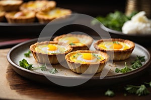 AI generated Gourmet Mastery, Capturing Egg Tart Elegance