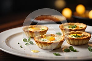 AI generated Gourmet Mastery, Capturing Egg Tart Elegance