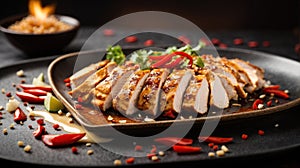 AI generated Gourmet Mastery, Chicken Teppanyaki Delight