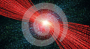 Cyber attack on circuit board.