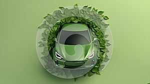 AI generated green car