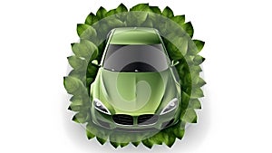 AI generated green sedan