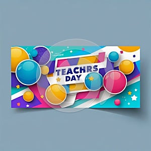 AI-generated image celebrating Teachers\' Day with festive cheer. photo