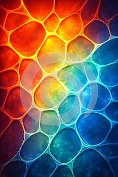 Vibrant Heat Map Voronoi Pattern With Dynamic Color Energy Transitions