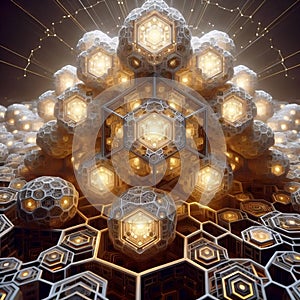 AI-Generated Honeycomb, AI generated image