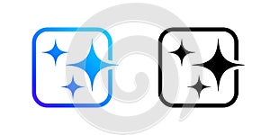 AI generated icon for artificial intelligence chat button and generate app, vector sign. Artificial intelligence generate button photo