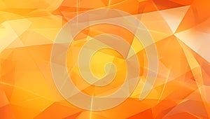 AI generated illustration of an abstract geometric background in a vibrant orange and yellow tone
