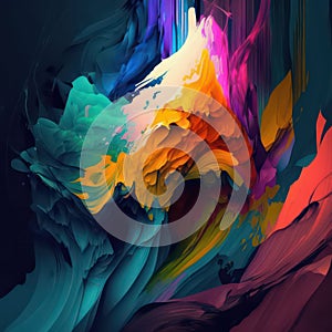 AI-generated illustration of an abstract multicolored mesmeric background photo