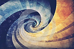 AI generated illustration of an abstract spiral vortex with a unique shape and texture