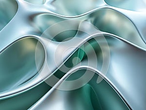 AI-generated illustration of blue and green fabrics