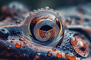 a close - up shot of a frog with water droplets